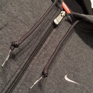 Nike (M) Charcoal Gray Cotton ZIP Up